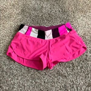 Pink lululemon speed shorts size 4